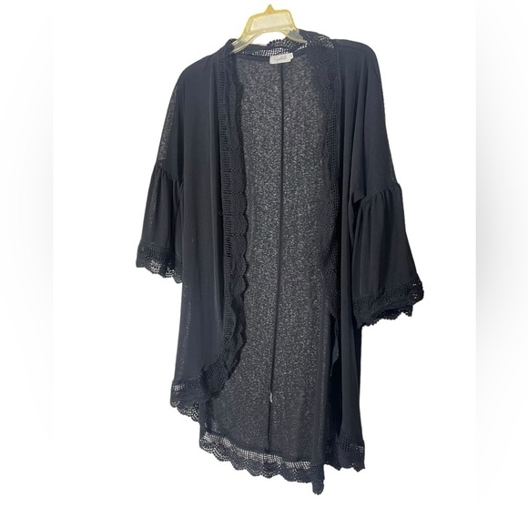 Spadehill open front kimono / cover up. Lace detail. Size 2XL GUC - Picture 2 of 7